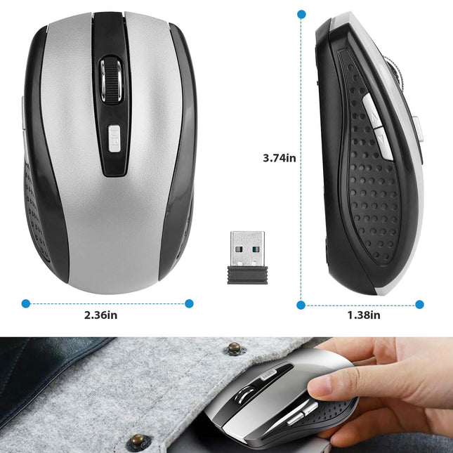 2.4G Wireless Gaming Mouse with 3 DPI Levels & 6 Buttons for PC Laptop