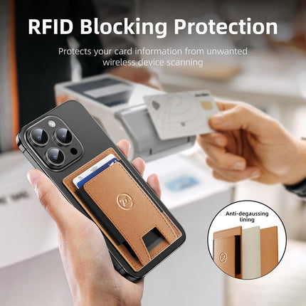 RFID Wallet Men MagSafe Wallet 2-in-1 Card Holder Leather Slim