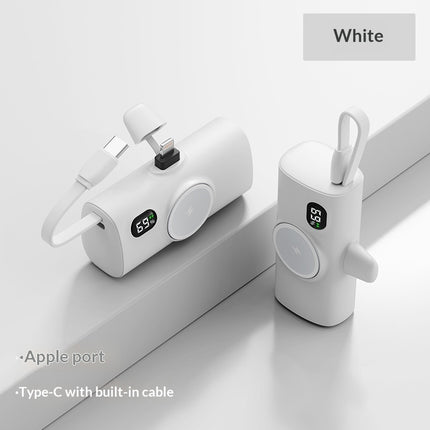 Wireless Magnetic Watch Power Bank With Built-in Cable