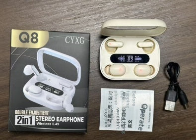 Q10 Q8 Dual-ear Wireless Bluetooth Headphones