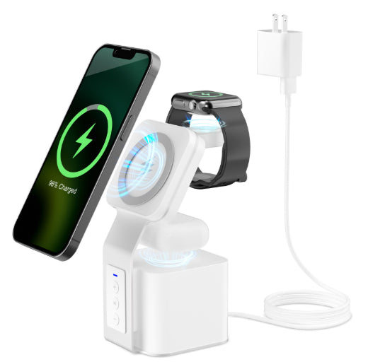 3-in-1 Bluetooth Speaker With Phone, Earphones, And Watch Wireless Charger