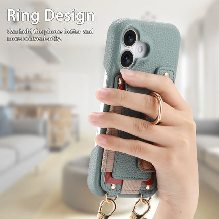 Long Crossbody Lanyard Leather Phone Case With Card Slots