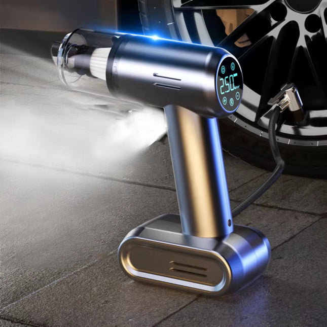 4-in-1 Handheld Vacuum 12V Cordless Car Cleaner with Compressor