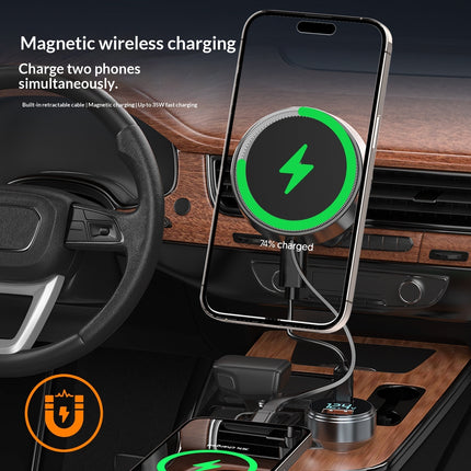 In-1 Magnetic Wireless Car Charger With Phone Holder For
