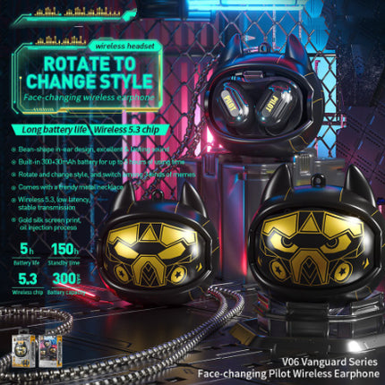 Vanguard Bluetooth Earbuds 5.3 with Rotating Design - Waterproof