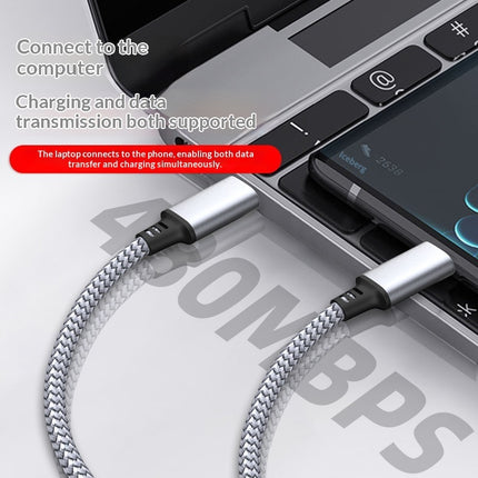Extended PD Charging And Data Cable With Dual Type-c Connectors