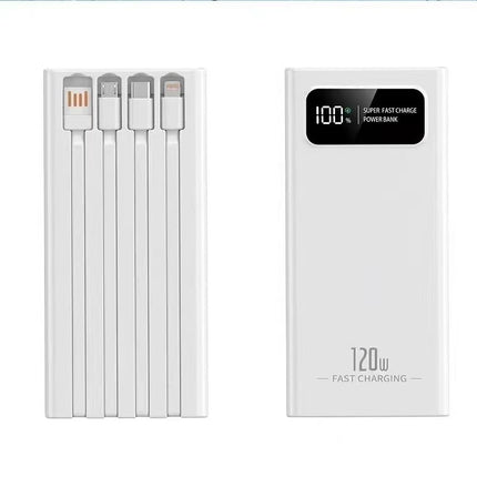 120w Power Bank 20000 Mah High-capacity Portable Charger Four-port Compact Mobil