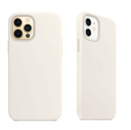 For Silicone Case 12 11 Pro X Xr Xs Max 8 7 6 Liquid Rubber Cover--white