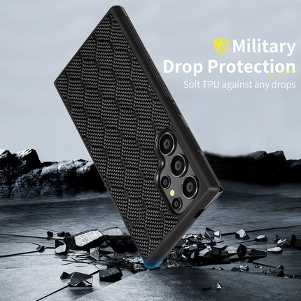 Carbon Fiber Square Twill Honeycomb Phone Case Compatible