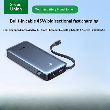 Ugreen 67w Super Power Bank With Built-in USB-C Cable
