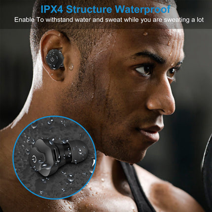 1 Pair True Wireless Earbuds Csr V4.2 In-ear Stereo Headsets Ip44 Waterproof Apt