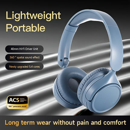 Retro Wireless Over-Ear Headphones 30h Battery Memory Foam Gaming Headset