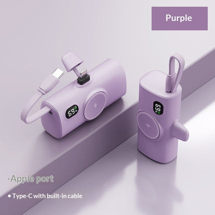 Wireless Magnetic Watch Power Bank With Built-in Cable