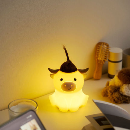 Highland Cow USB Charging Pat Style Bedroom Bedside Sleep