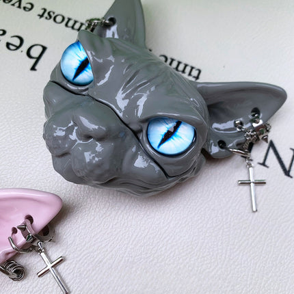 Creative Sphynx Hairless Cat Earphone Case
