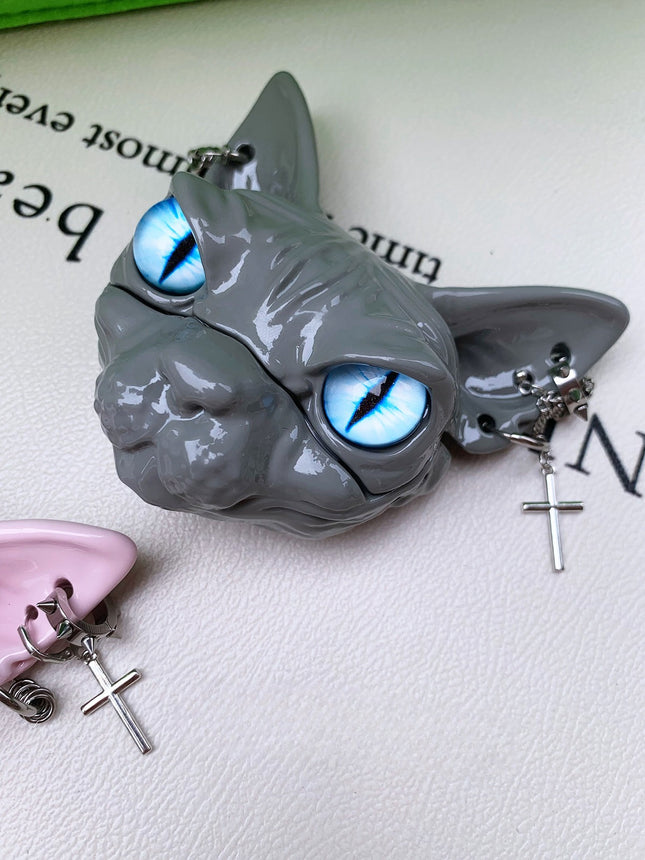 Creative Sphynx Hairless Cat Earphone Case