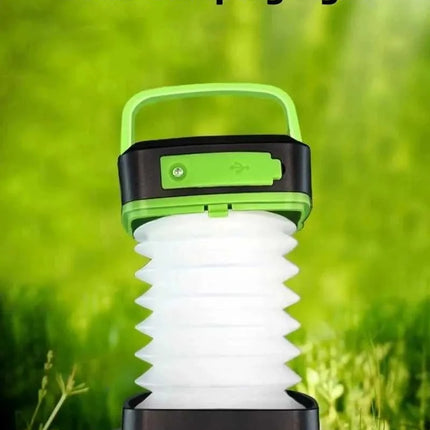 Solar Camping Lantern, Rechargeable, Foldable, Waterproof, 3 Mode LED Power Bank