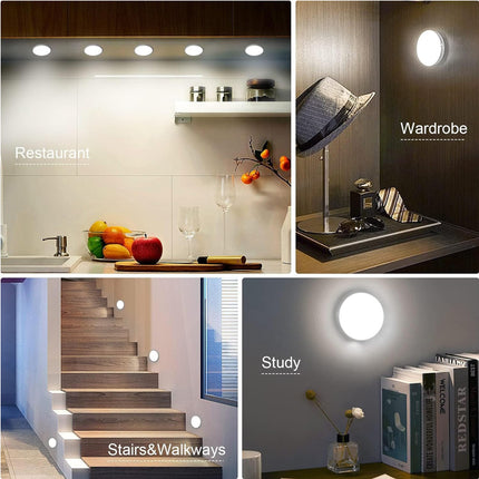 6-Pack LED Cabinet Lights with Motion Sensor Dimmable 3000-6000K