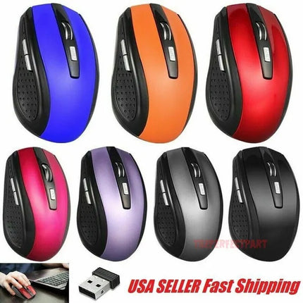 2.4GHz Wireless Optical Mouse with USB Receiver 800-1600 DPI