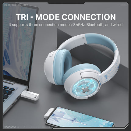 Wireless Gaming Headset GT802 Over-Ear Bluetooth Tri-Mode