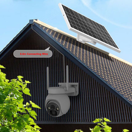 Wireless Solar Security Camera WiFi Solar Panel Powered Pir Cctv Voice Infrared