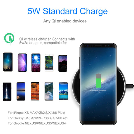 Pc Wireless Charger Qi-Certified Ultra-Slim 5W Charging Pad