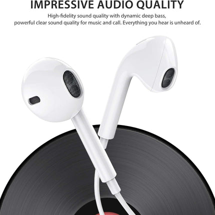 Lightning In-ear Headphones For Iphone14,13,12,11,7,8 Plus, Xs, With Lightning C