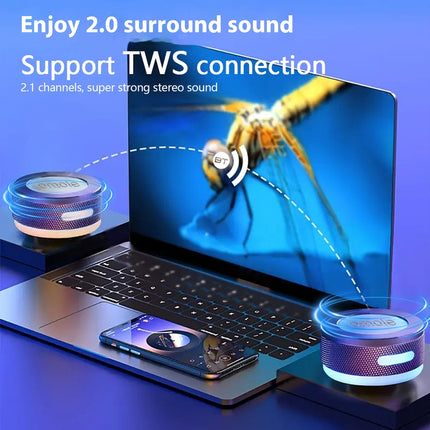 Wireless Bone Conduction Speaker with LED Light & Bluetooth