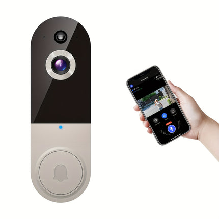 Smart Video Doorbell Camera 1080P with Battery - Beige