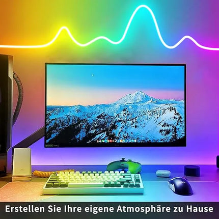 LED Neon Rope Lights 5/10m Smart App Control RGB Music Sync Strip