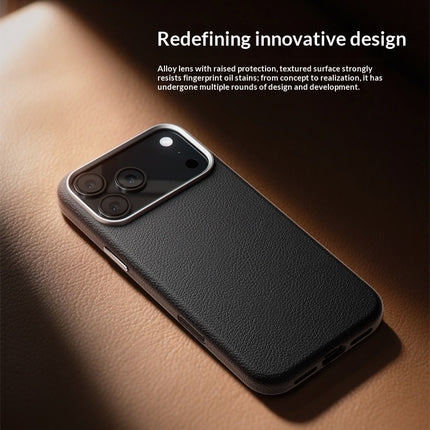 Sleek Genuine Leather Magnetic Phone Case With