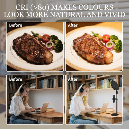 Selfie Light For Video Conference Lighting, Dimmable Desk