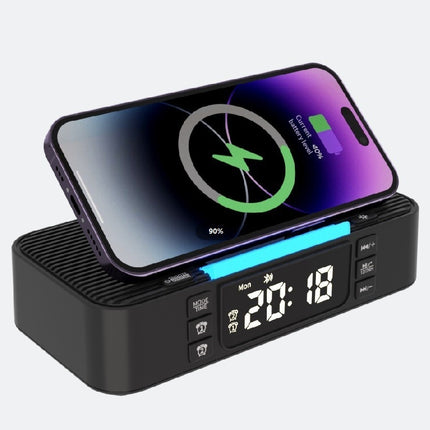 Wireless Charging Night Light with Dual Bluetooth Speakers