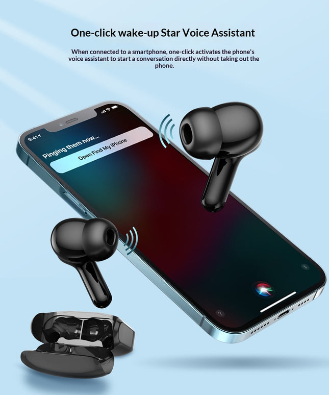 TWS Bluetooth In-Ear Earbuds with 8h Battery & Noise Cancelling
