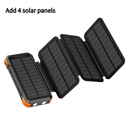 Outdoor Power Bank With Foldable Hand-crank Solar Charger