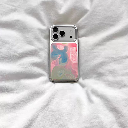 Personalized Retro Colorful Fluid Electroplated Silver