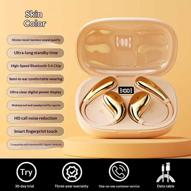Noise-canceling Wireless High-fidelity Sports Bluetooth Earbuds With Long Batter