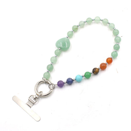 Heart-shaped Crystal Bead Phone Charmkeychain
