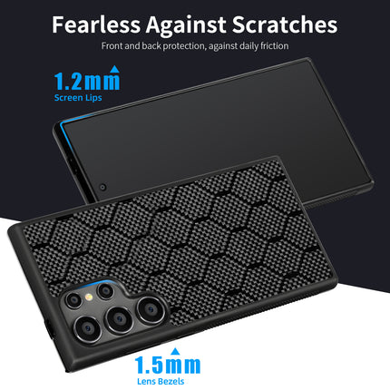 Carbon Fiber Square Twill Honeycomb Phone Case Compatible