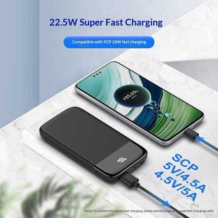 Ultra-thi Portable 10000 Mah Power Bank With Digital Display And Bidirectional F