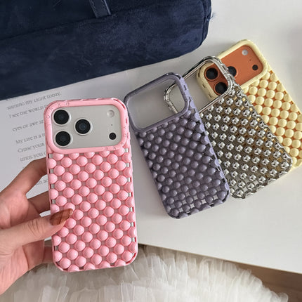 New Electroplated Solid-color Hollow Bead Phone Case