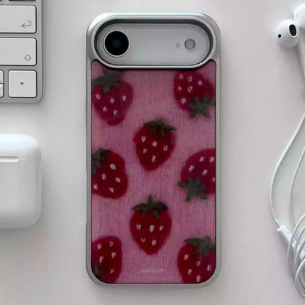 Strawberry Themed Protective Case 16 Pro Max Protective Cover