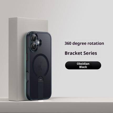 Magnetic Phone Case With A Straight Rotating Stand For Drop Protection
