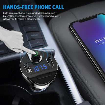 T20 Bluetooth FM Transmitter Car Hands-free MP3 USB Charger