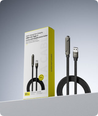 Fast Charging Foldable Bracket Data Cable 2-In-1 Data Wire