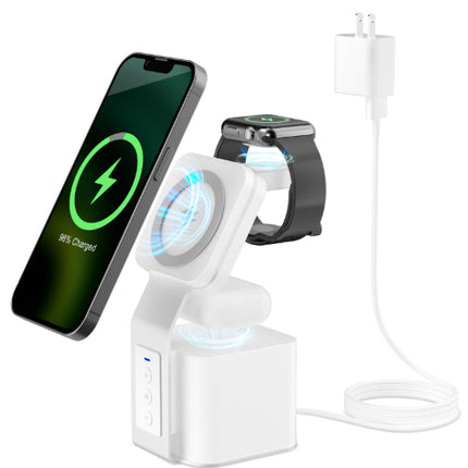 3-in-1 Bluetooth Speaker With Phone, Earphones, And Watch Wireless Charger