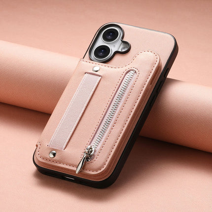Leather Phone Case With Stand And Zipper Wallet Protective