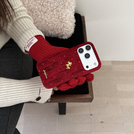 Suitable For New Year Red Starry Velvet  Phone Case