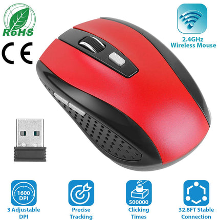 2.4G Wireless Gaming Mouse with 3 DPI Levels & 6 Buttons for PC Laptop
