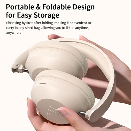 Bluetooth Headset with Microphone, 15h Battery Life, Foldable, Stereo